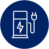 Electric Vehicle charging icon