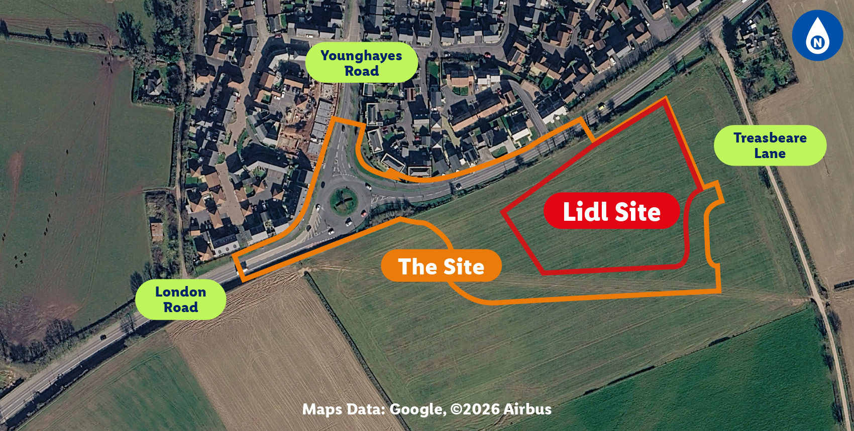 aerial photograph of the site